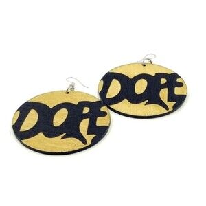New! Dope - Wood Earrings